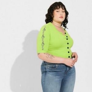 Torrid Beetlejuice Cropped Cardigan